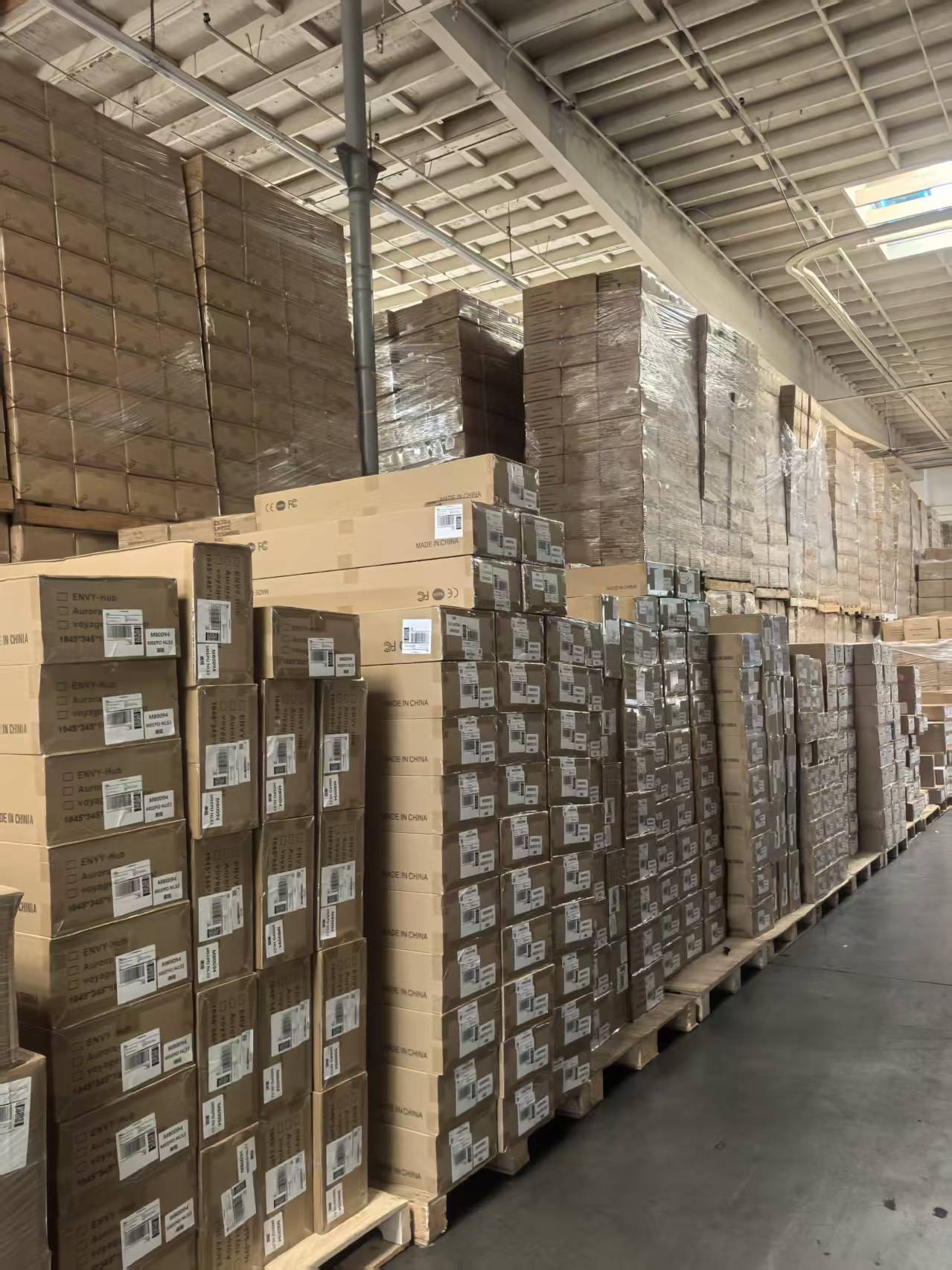 Freight containers staged for FBA inbound