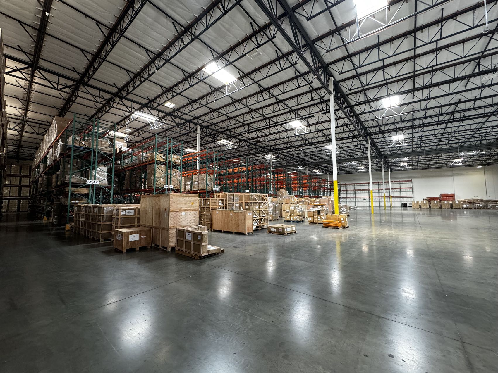 A new logistics warehouse facility under expansion