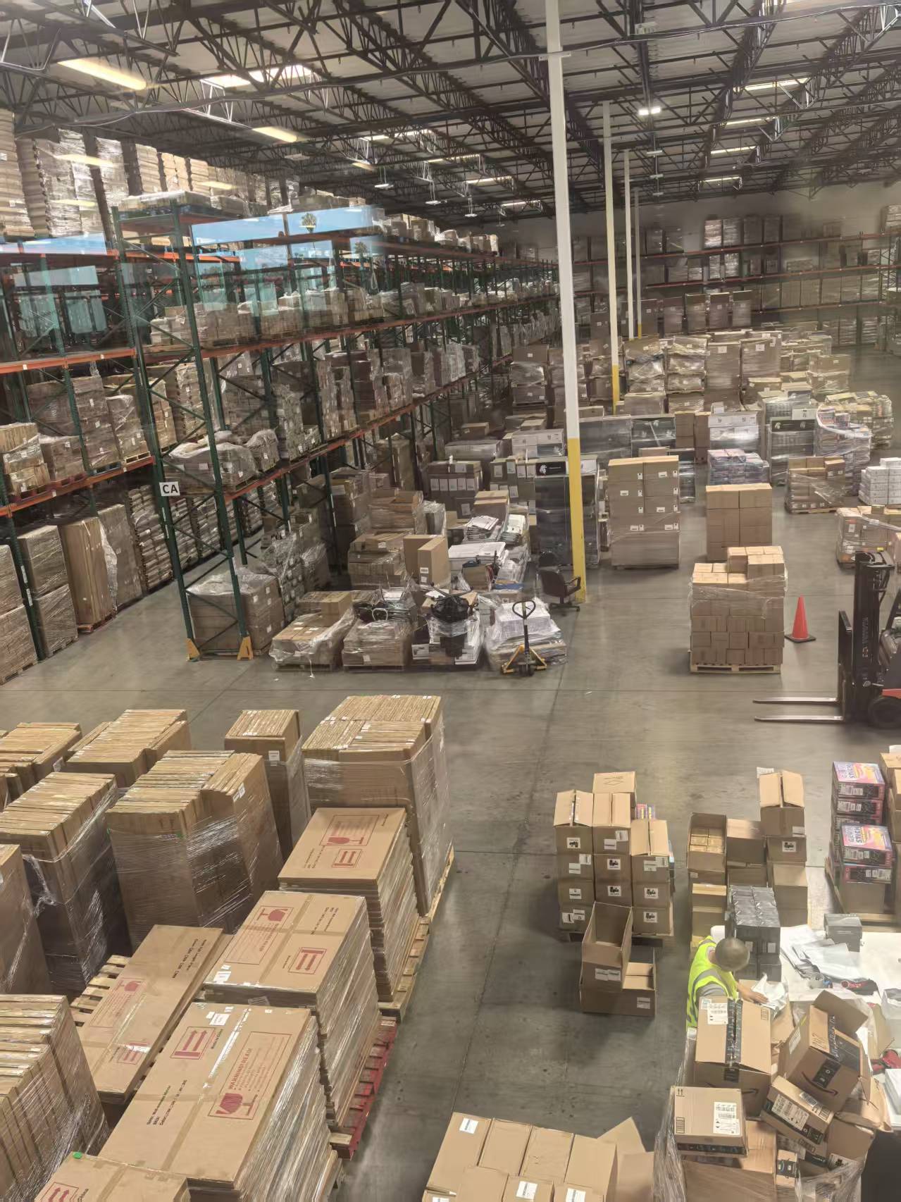 Returned products being inspected and refurbished